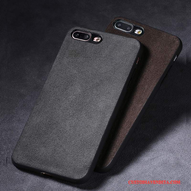 Custodia iPhone 7 Pelle Grigio Anti-caduta, Cover iPhone 7 Creativo Telefono Tutto Incluso