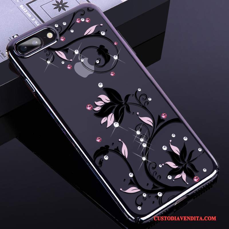 Custodia iPhone 7 Plus Creativo Nero Lusso, Cover iPhone 7 Plus Strass Tutto Inclusotelefono