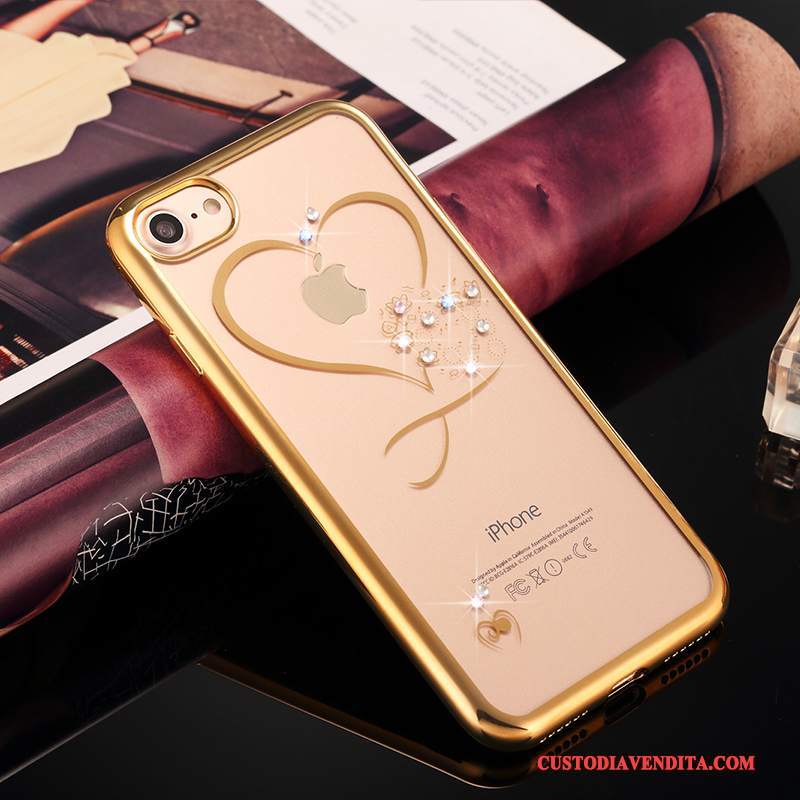 Custodia iPhone 7 Plus Strass Telefono Anti-caduta, Cover iPhone 7 Plus Lusso Trasparente