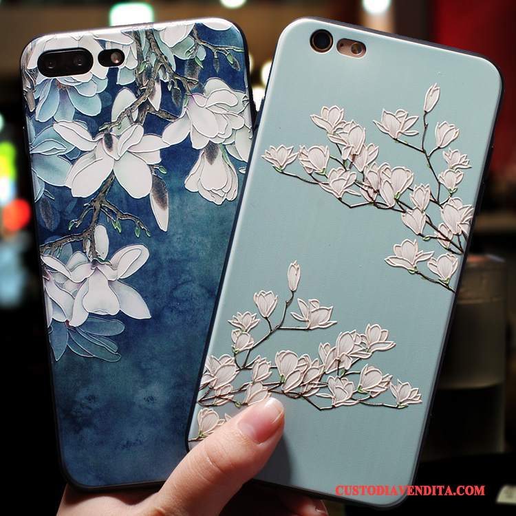 Custodia iPhone 7 Protezione Telefono Blu, Cover iPhone 7 Creativo Chiaro Nuovo