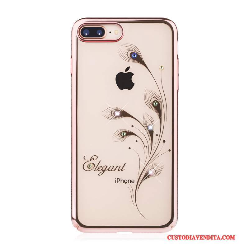 Custodia iPhone 7 Strass Orotelefono, Cover iPhone 7 Difficile Placcatura