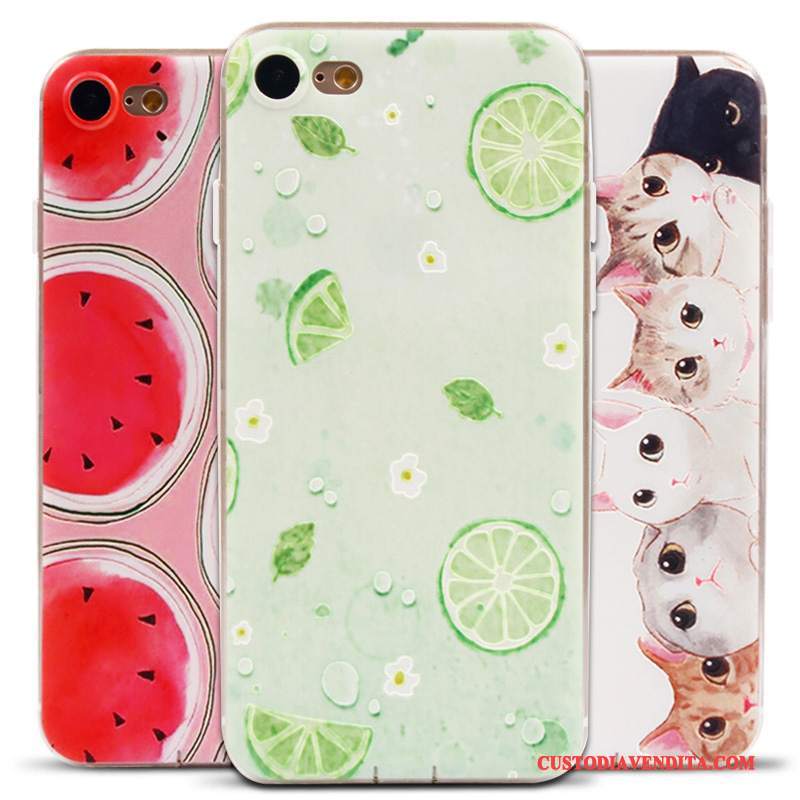 Custodia iPhone 8 Cartone Animato Morbido Tutto Incluso, Cover iPhone 8 Silicone Telefono Verde