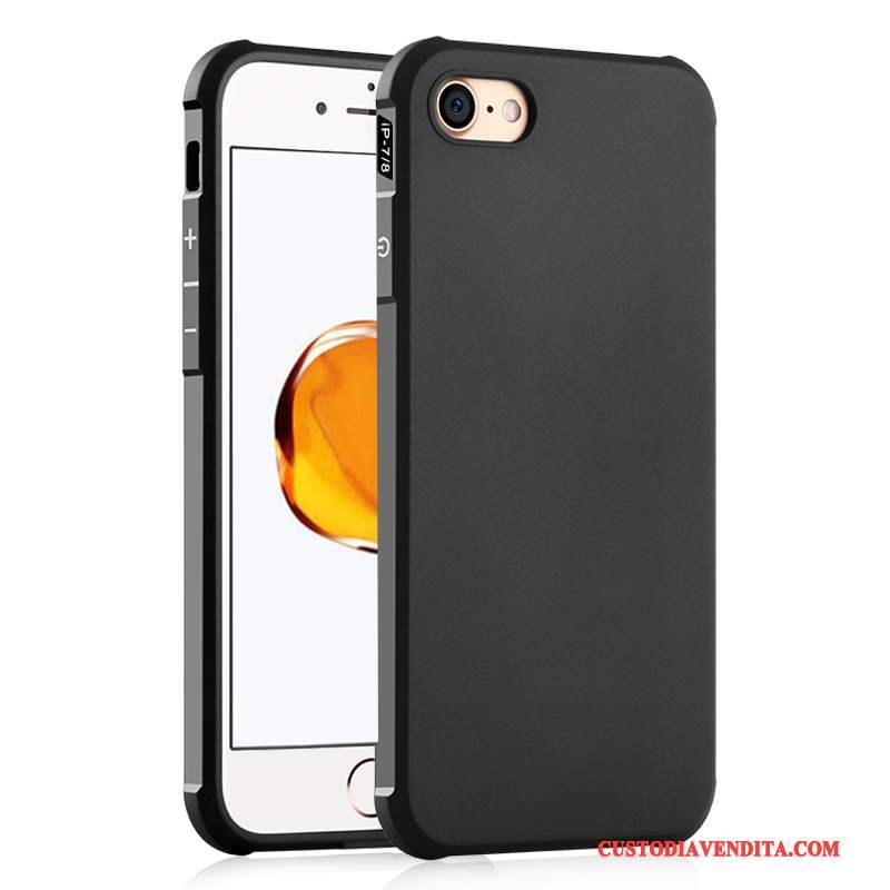 Custodia iPhone 8 Creativo Anti-cadutatelefono, Cover iPhone 8 Protezione Nero Tendenza