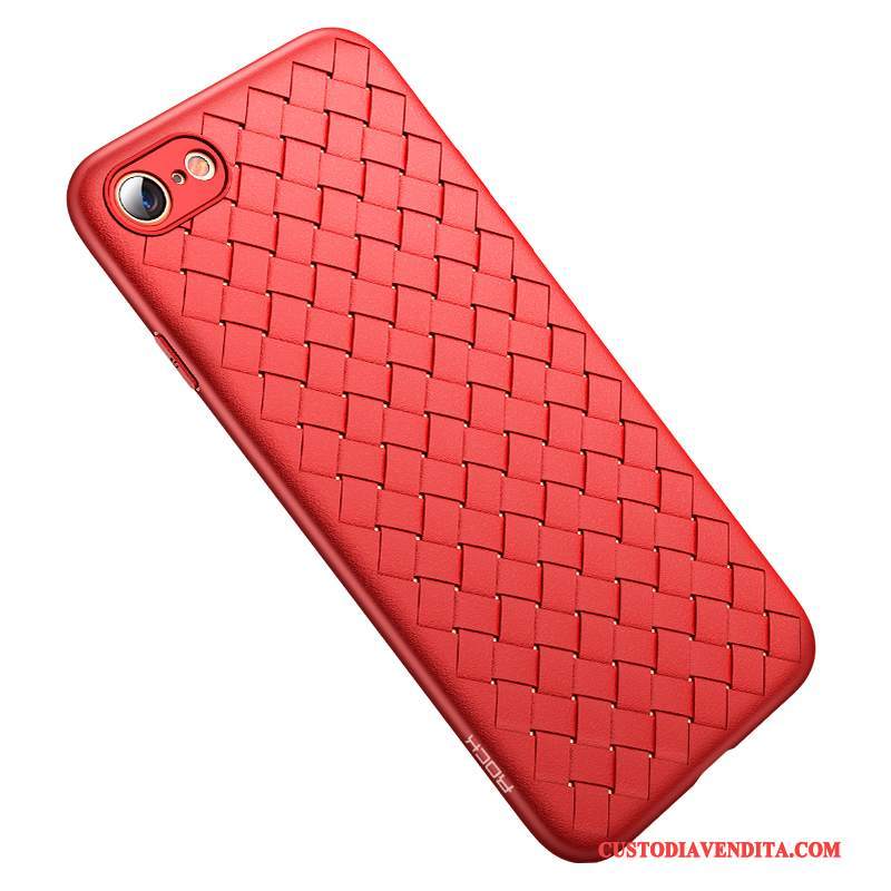 Custodia iPhone 8 Creativo Telefono Rosso, Cover iPhone 8 Silicone Tutto Incluso Anti-caduta