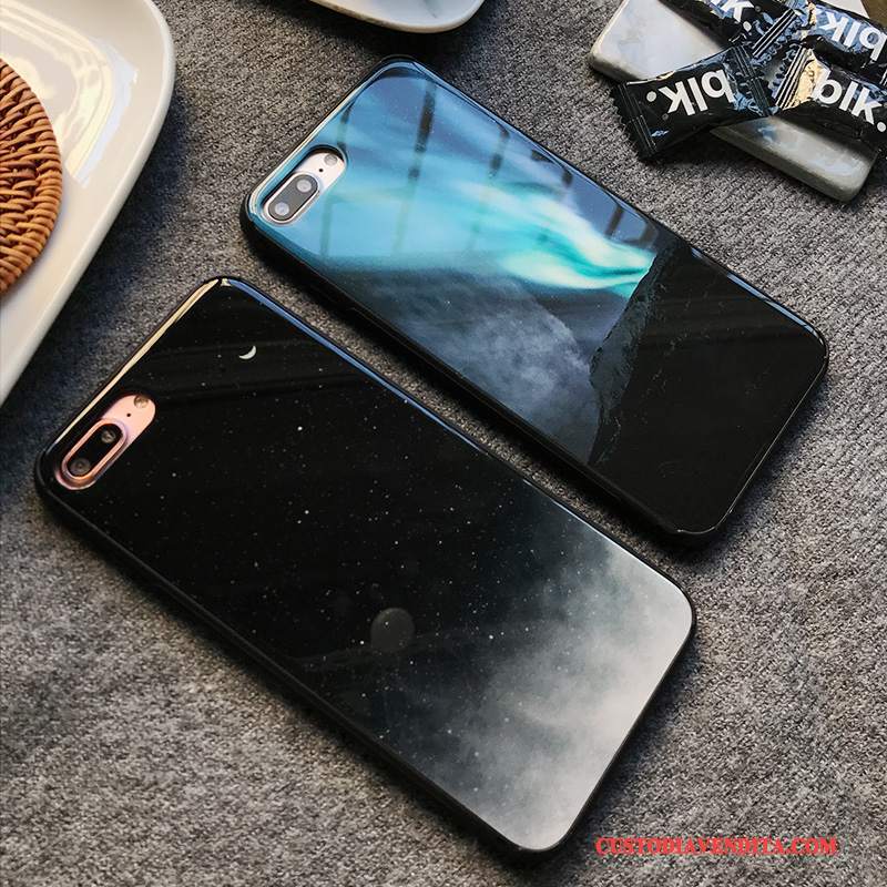 Custodia iPhone 8 Creativo Vetrotelefono, Cover iPhone 8 Silicone Nero Tendenza