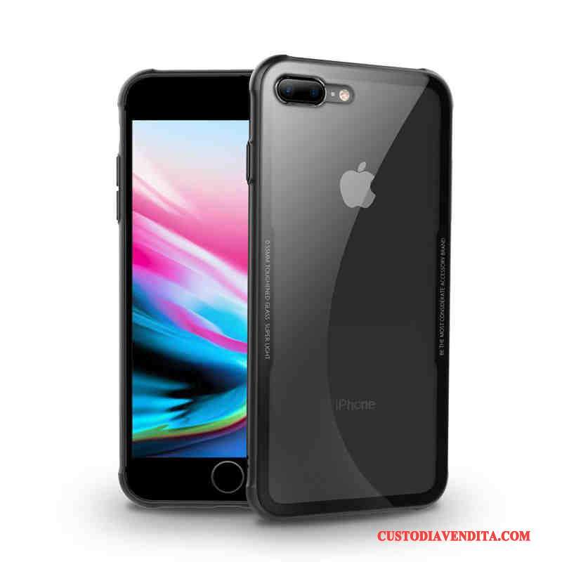 Custodia iPhone 8 Metallo Anti-caduta, Cover iPhone 8 Nero Lusso