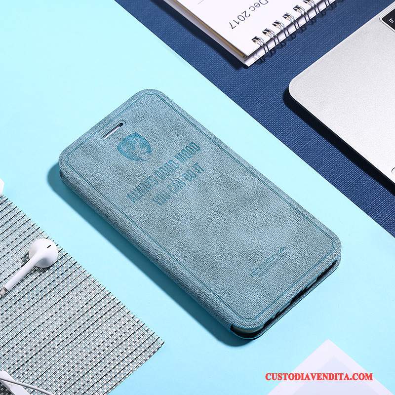 Custodia iPhone 8 Pelle Blu Chiaro Gioventù, Cover iPhone 8 Protezione Telefono