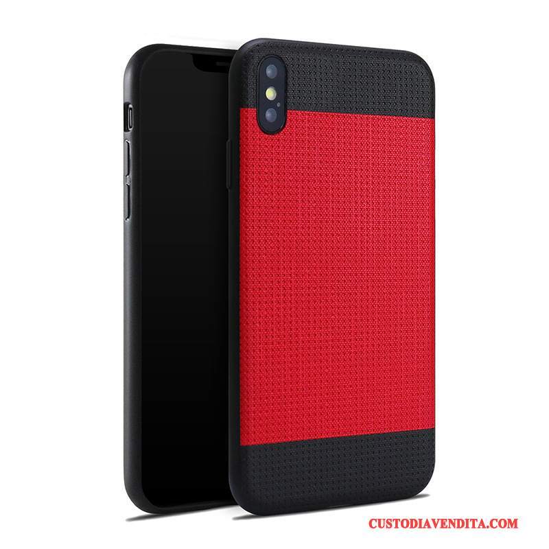 Custodia iPhone 8 Plus Silicone Anti-caduta Tendenza, Cover iPhone 8 Plus Pelle Nuovo Rosso