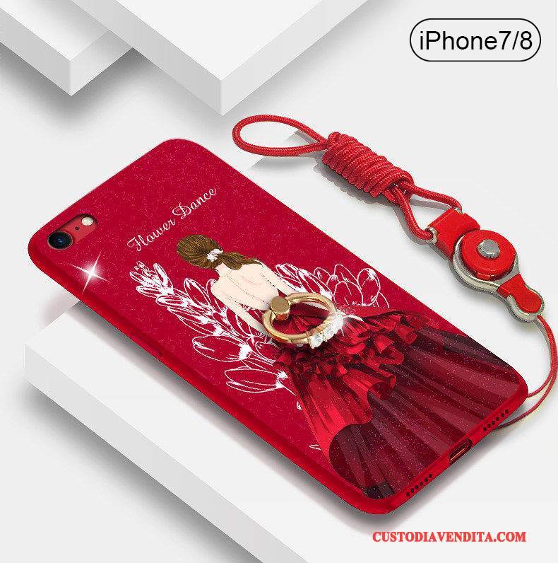 Custodia iPhone 8 Plus Silicone Marchio Di Tendenzatelefono, Cover iPhone 8 Plus Rosso Nuovo