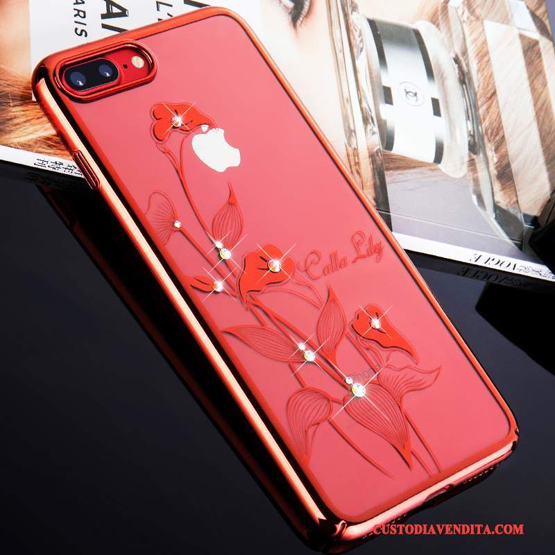 Custodia iPhone 8 Plus Strass Telefono Tendenza, Cover iPhone 8 Plus Trasparente Tutto Incluso