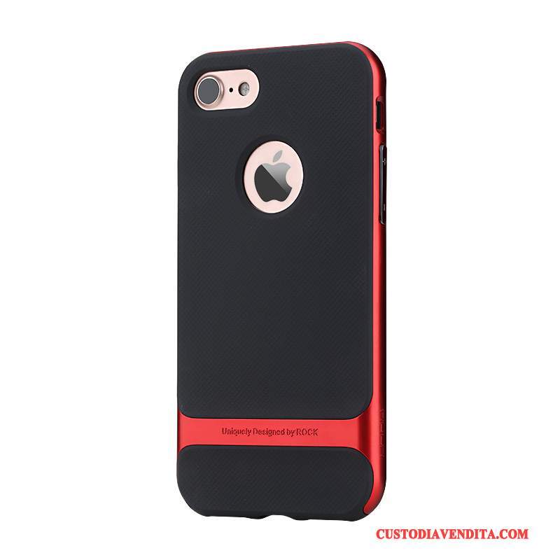 Custodia iPhone 8 Protezione Pellicola Protettiva Rosso, Cover iPhone 8 Telefono Tempra