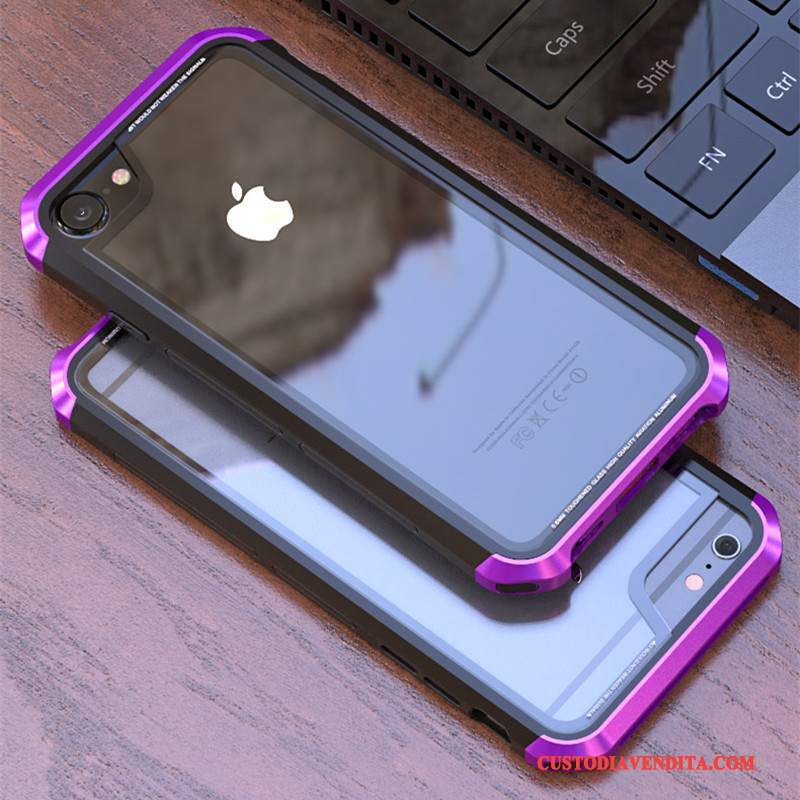 Custodia iPhone 8 Protezione Trasparente Anti-caduta, Cover iPhone 8 Porporatelefono