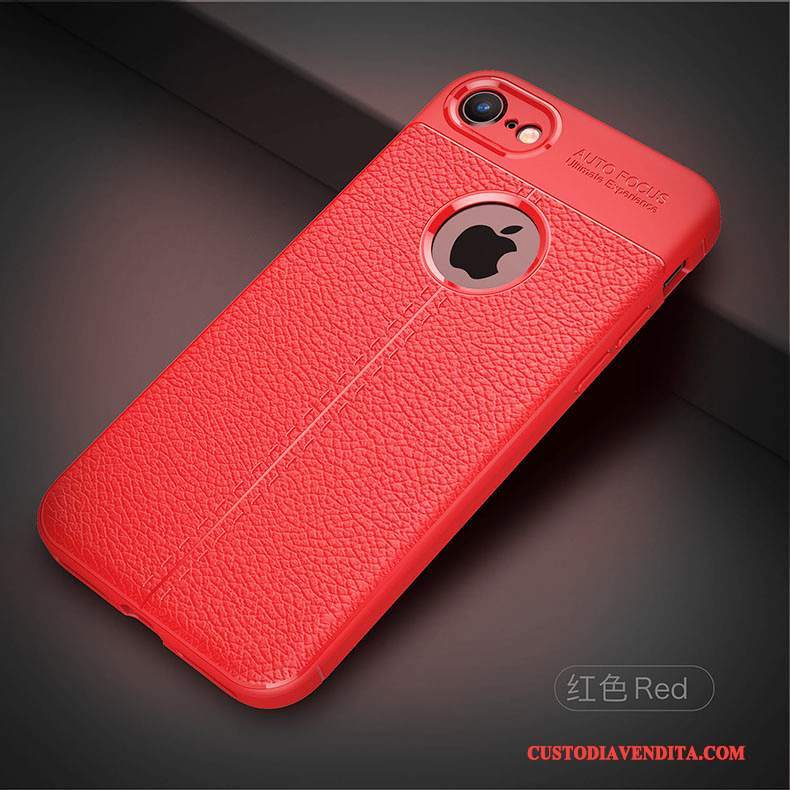 Custodia iPhone 8 Silicone Rosso Affari, Cover iPhone 8 Tutto Incluso Tendenza