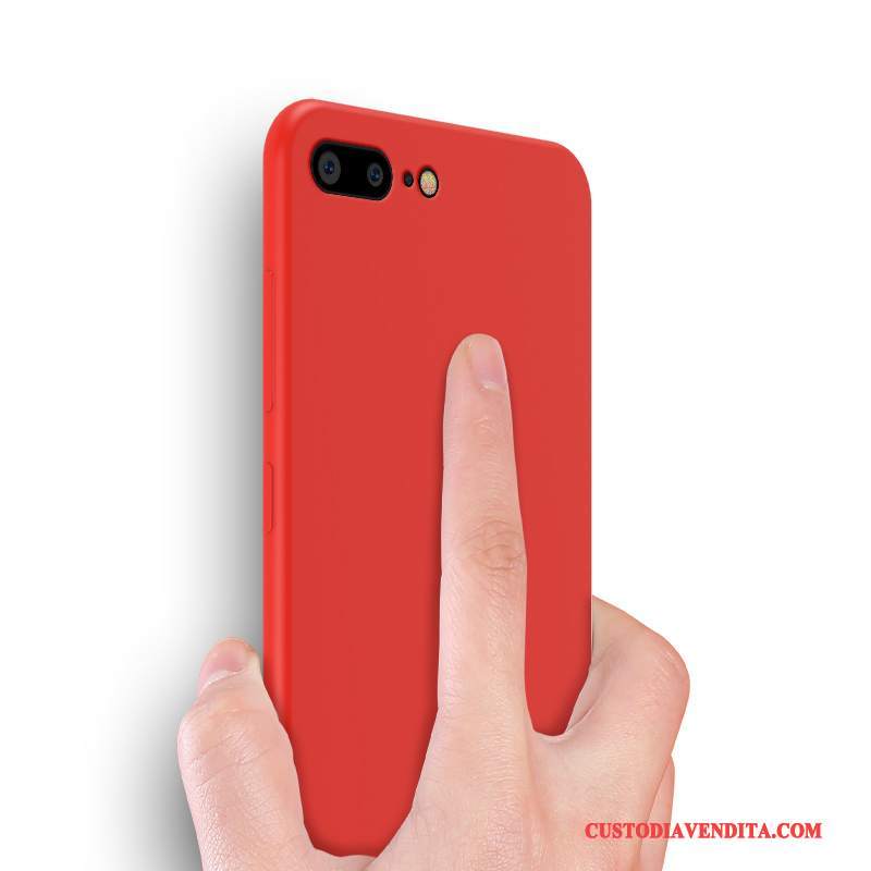 Custodia iPhone 8 Silicone Tendenza Rosso, Cover iPhone 8 Protezione Telefono Tutto Incluso