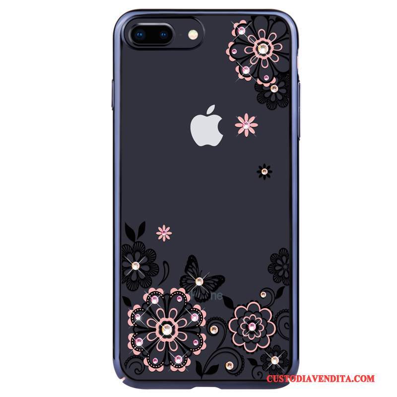 Custodia iPhone 8 Strass Tendenza Anti-caduta, Cover iPhone 8 Rosatelefono