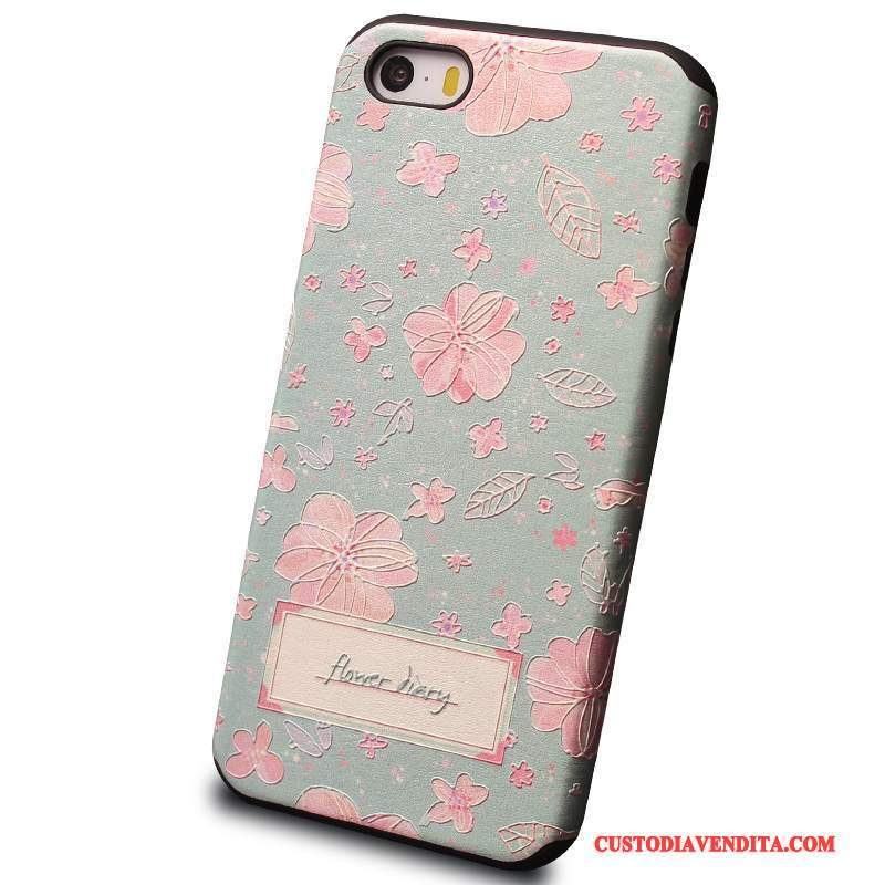 Custodia iPhone Se Cartone Animato Tutto Incluso Anti-caduta, Cover iPhone Se Silicone Telefono Ornamenti Appesi