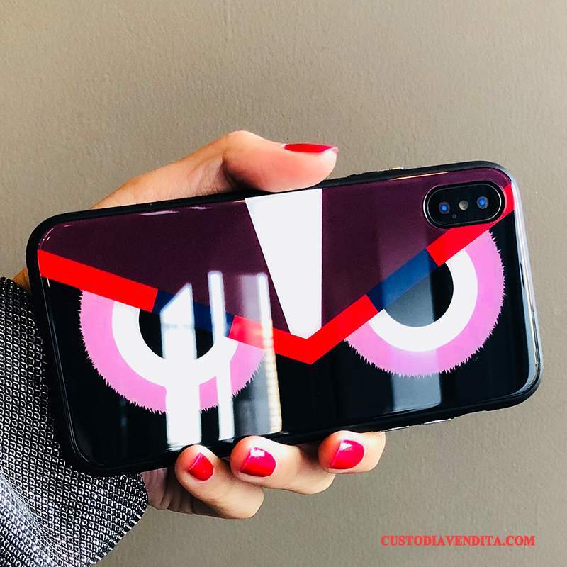 Custodia iPhone X Colore Piccola Net Red, Cover iPhone X Marchio Di Tendenza Stella