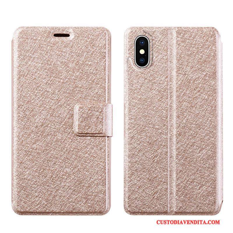 Custodia iPhone X Pelle Nuovo Pellicola Protettiva, Cover iPhone X Protezione Tempra Anti-caduta