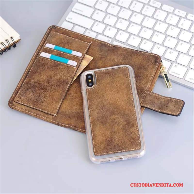 Custodia iPhone X Protezione Morbidotelefono, Cover iPhone X Pelle