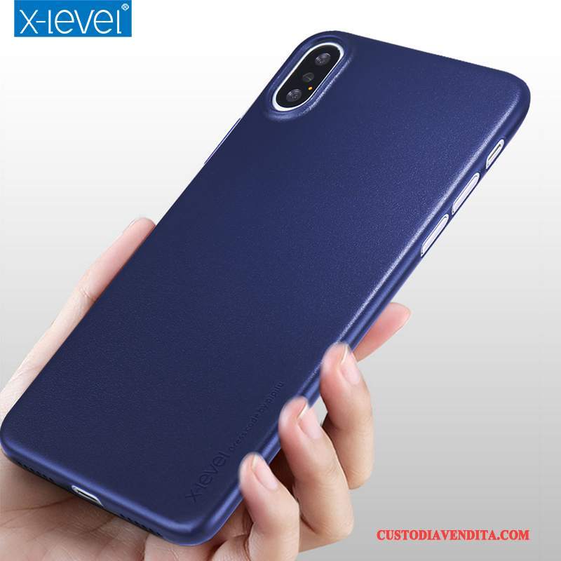 Custodia iPhone X Protezione Tutto Incluso Difficile, Cover iPhone X Telefono Blu