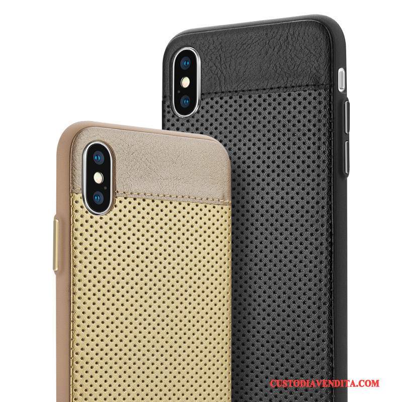 Custodia iPhone X Protezione Tutto Inclusotelefono, Cover iPhone X Pelle Giallo Tendenza