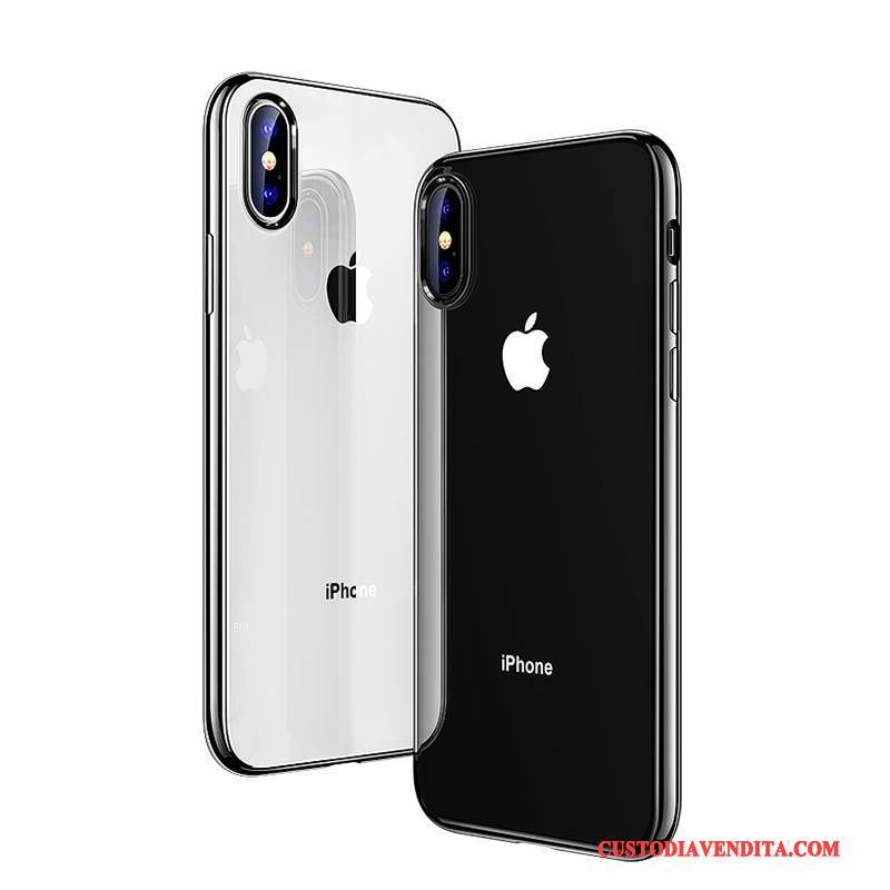 Custodia iPhone X Silicone Morbido Bianco, Cover iPhone X Protezione Trasparentetelefono