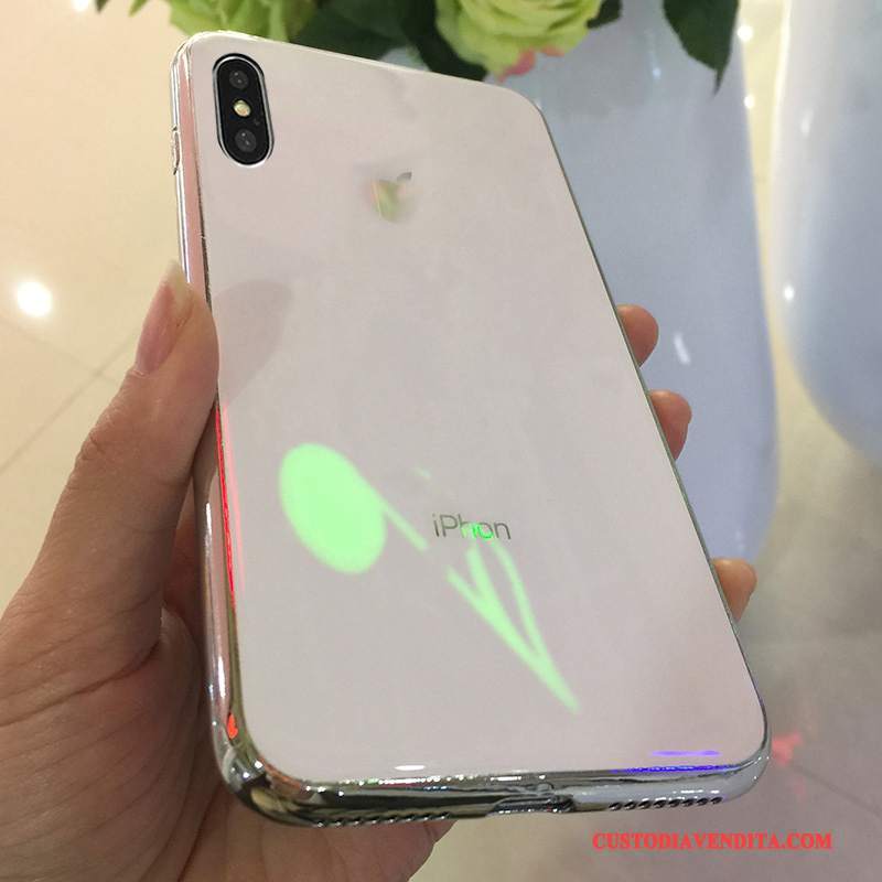 Custodia iPhone X Silicone Tendenza Rosa, Cover iPhone X Tutto Incluso Marchio Di Tendenza