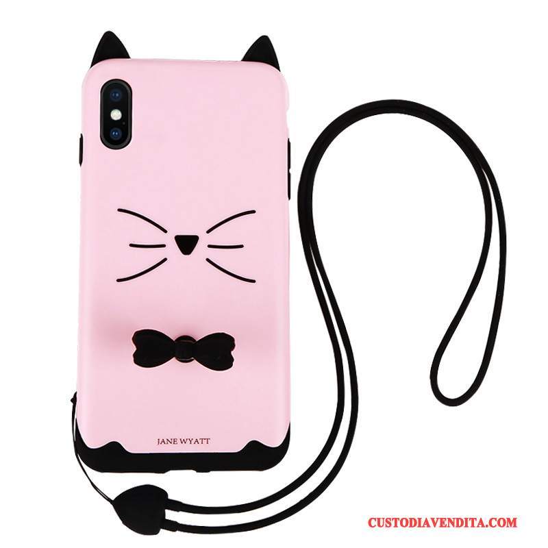 Custodia iPhone X Silicone Tutto Incluso Bello, Cover iPhone X Ringtelefono