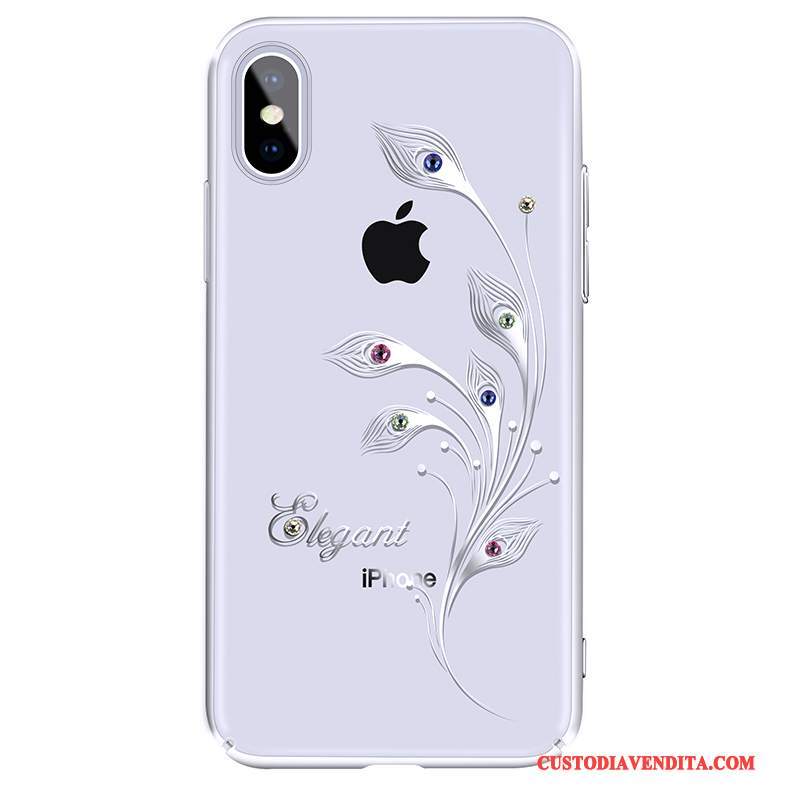 Custodia iPhone X Strass Telefono Lusso, Cover iPhone X Nuovo Trasparente