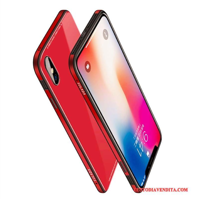 Custodia iPhone X Telefono Nuovo, Cover iPhone X Rosso Tutto Incluso