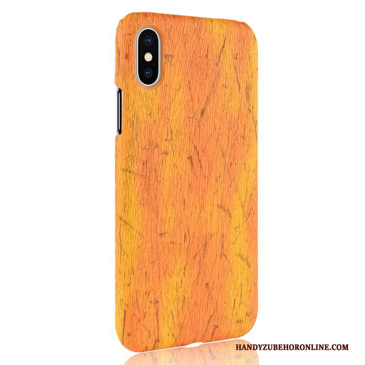 Custodia iPhone Xs Max Pelle Telefono Qualità, Cover iPhone Xs Max Protezione Difficile Giallo