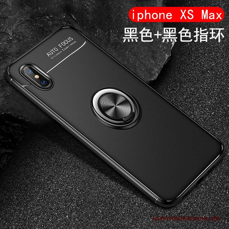 Custodia iPhone Xs Max Silicone Tutto Incluso Ring, Cover iPhone Xs Max Creativo Radiante Macchiati