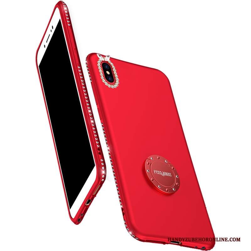 Custodia iPhone Xs Max Strass Trasparente Anti-caduta, Cover iPhone Xs Max Silicone Marchio Di Tendenza Supporto