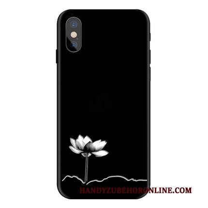 Custodia iPhone Xs Silicone Marchio Di Tendenza Morbido, Cover iPhone Xs Stile Cinese Sottili