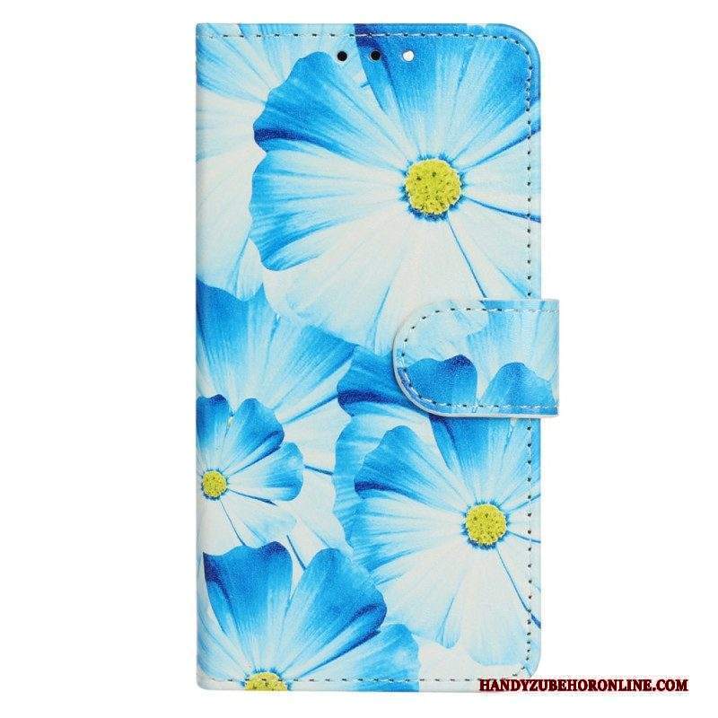 Custodia in pelle Moto G73 5G Fiori Intensi