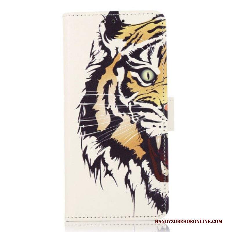 Custodia in pelle Samsung Galaxy A14 / A14 5G Tigre Selvaggia