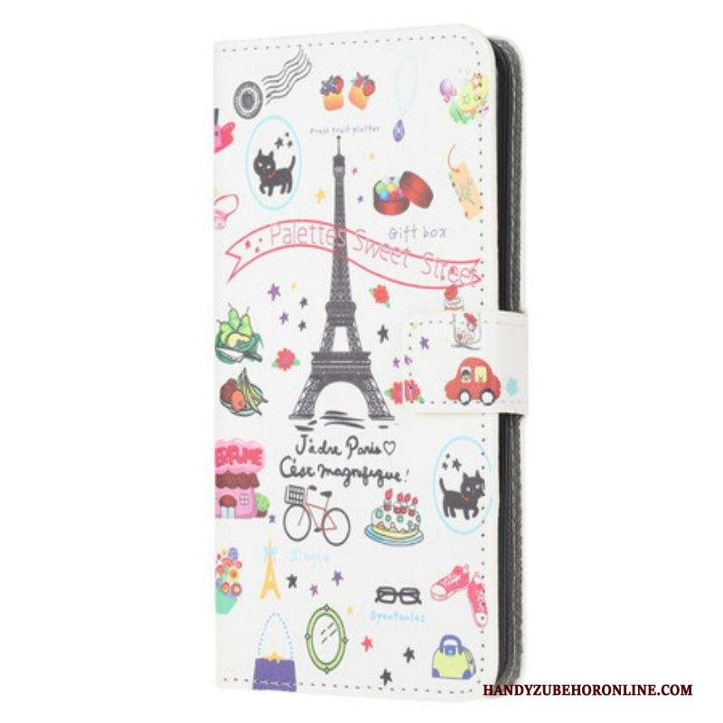 Custodia in pelle Samsung Galaxy A42 5G Amo Parigi