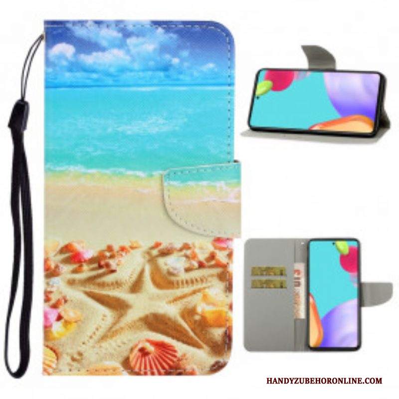 Custodia in pelle Samsung Galaxy A52 4G / A52 5G / A52s 5G Spiaggia Del Cordino