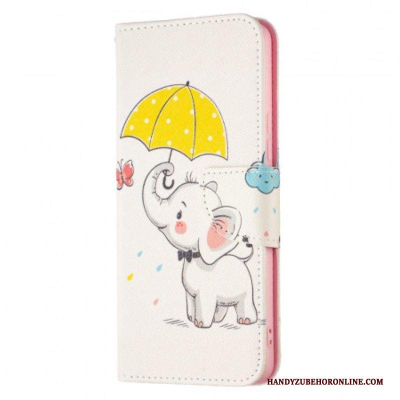 Custodia in pelle Samsung Galaxy A53 5G Cucciolo Di Elefante