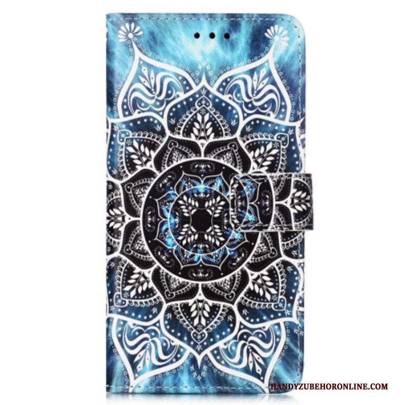 Custodia in pelle Samsung Galaxy A54 5G Mandala Strappy