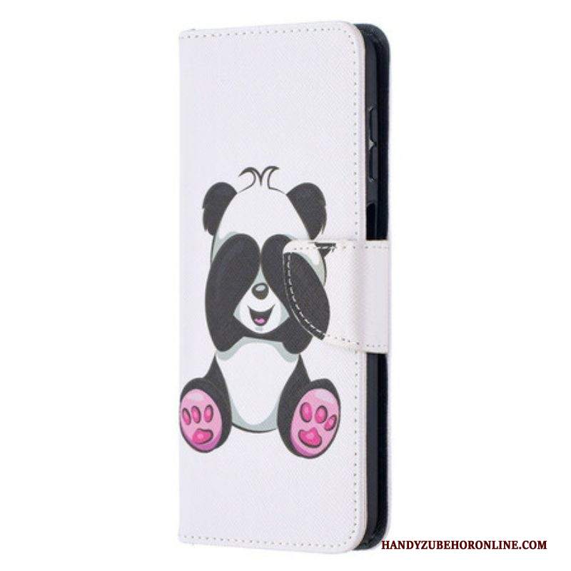 Custodia in pelle Samsung Galaxy M12 / A12 Divertimento Panda