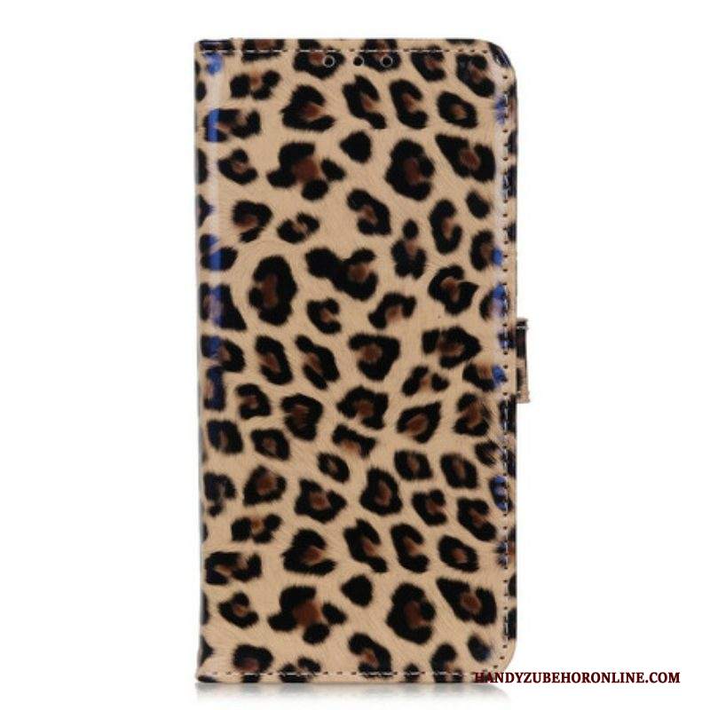 Custodia in pelle Samsung Galaxy M12 / A12 Leopardo Semplice