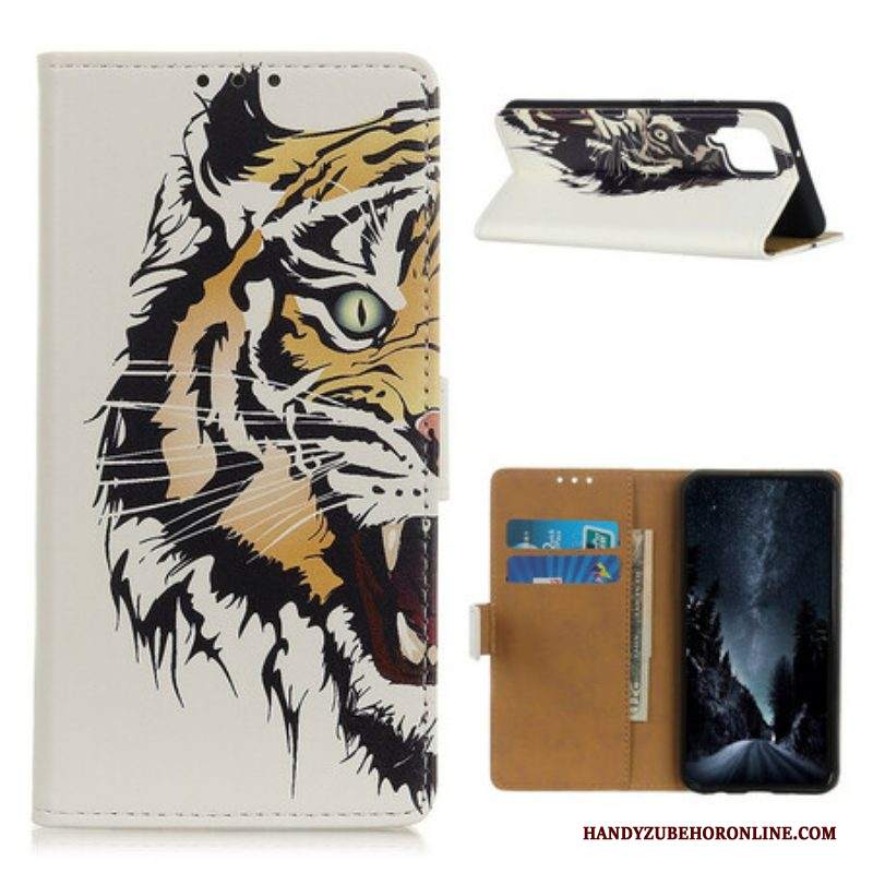 Custodia in pelle Samsung Galaxy M12 / A12 Tigre Feroce