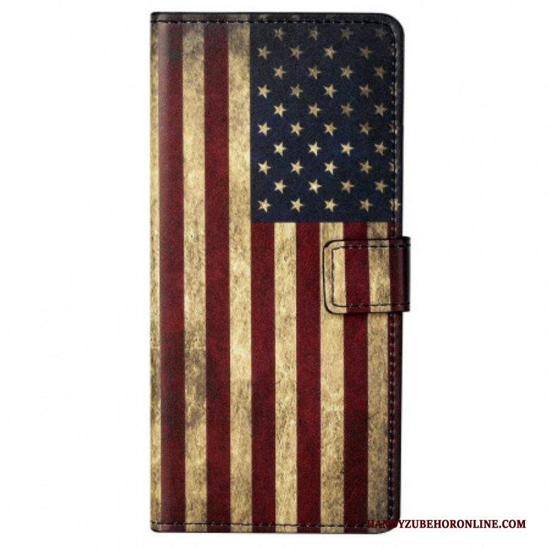 Custodia in pelle Samsung Galaxy M23 5G Bandiera Americana