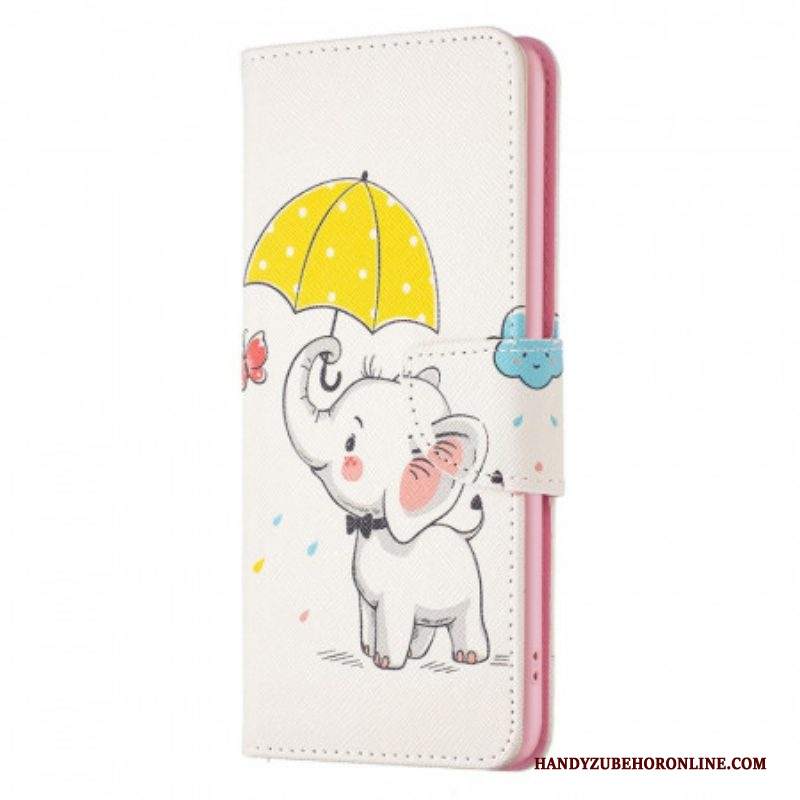 Custodia in pelle Samsung Galaxy M23 5G Cucciolo Di Elefante