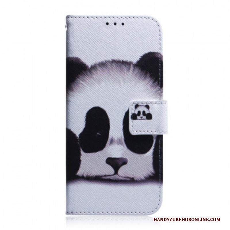 Custodia in pelle Samsung Galaxy M52 5G Faccia Da Panda