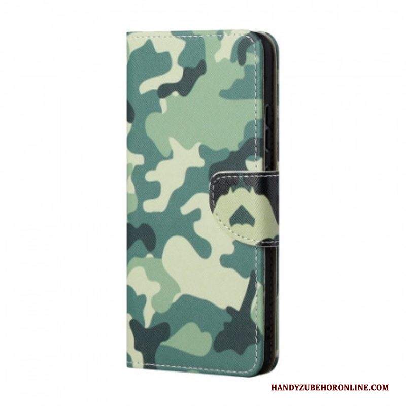 Custodia in pelle Samsung Galaxy M53 5G Camuffamento Militare