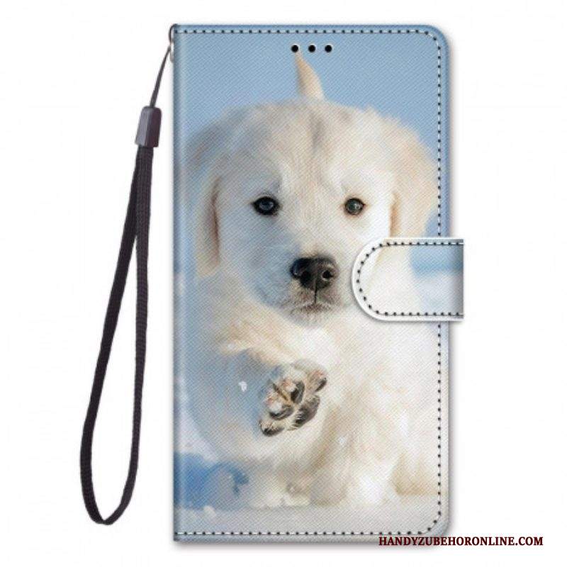 Custodia in pelle Samsung Galaxy M53 5G Cane Perizoma