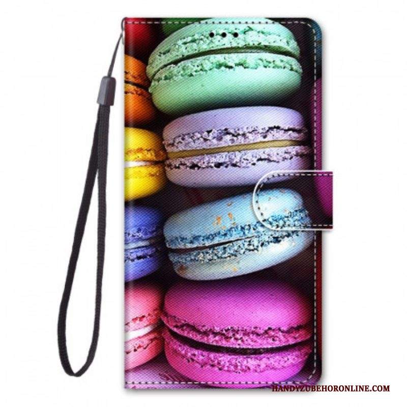 Custodia in pelle Samsung Galaxy M53 5G Macarons