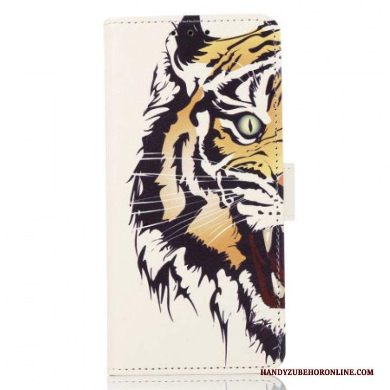 Custodia in pelle Samsung Galaxy M53 5G Tigre Feroce